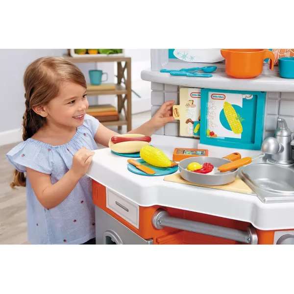 Little Tikes Home Grown Kitchen  Role Play Realistic Kitchen Real Cooking ampamp Water Boiling Sounds Kitchen Accessories Set for Girls Boys  Multicolor 22 x 18 x 3025 inchesMulticolor