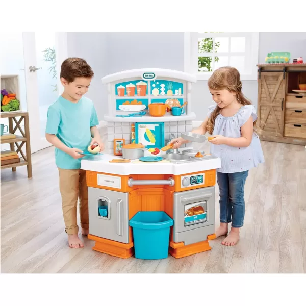 Little Tikes Home Grown Kitchen  Role Play Realistic Kitchen Real Cooking ampamp Water Boiling Sounds Kitchen Accessories Set for Girls Boys  Multicolor 22 x 18 x 3025 inchesMulticolor