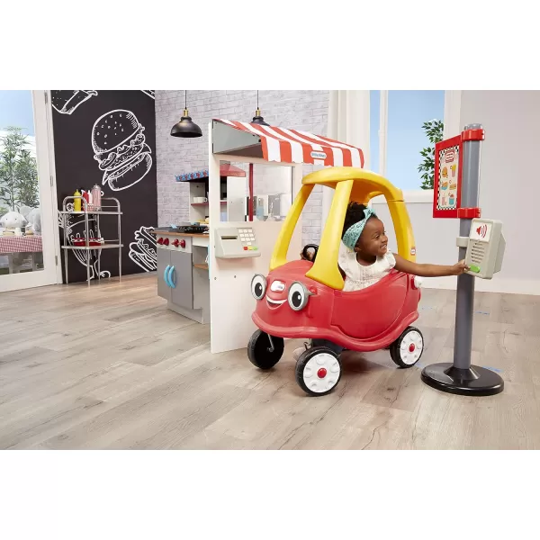 Little Tikes Real Wood DriveThru Diner Wooden Play Kitchen with Realistic Lights Sounds and MultiSided 40 Accessories Set Gift for Kids Toy for Girls ampamp Boys Ages 3 4 5 YearsMulti color