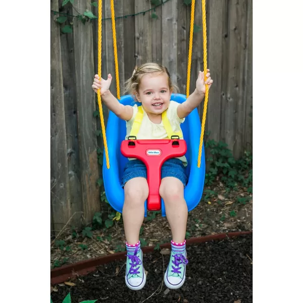 Little Tikes Snug n Secure Blue Swing with Adjustable Straps 2in1 for Baby and Toddlers Ages 9 Months  4 Years