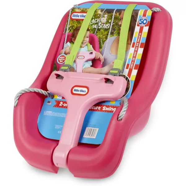 Little Tikes Snug n Secure Pink Swing with Adjustable Straps 2in1 for Baby and Toddlers Ages 9 Months  4 Years16quotD x 163quotW x 17quotHMagenta