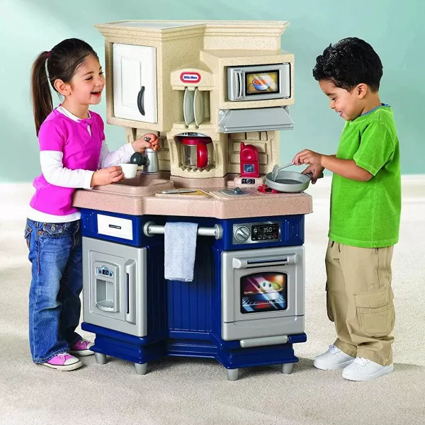 Little Tikes Super Chef Kitchen Blue ampamp Cream 1400 l x 2800 w x 4000 h inchesBlue  Cream