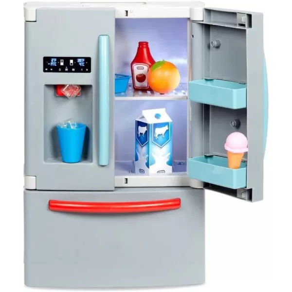 Little Tikes First Fridge Refrigerator with Ice Dispenser Pretend Play Appliance for Kids Play Kitchen Set with Playset Accessories Unique Toy MultiColor 158 Wide x 115 deep x 23 Tall