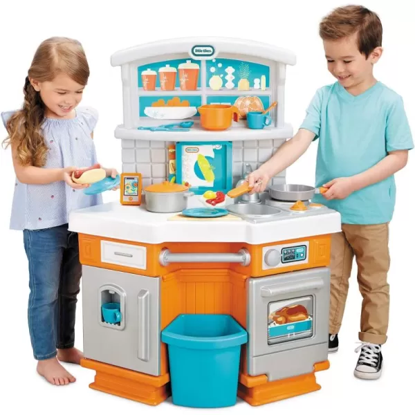 Little Tikes Home Grown Kitchen  Role Play Realistic Kitchen Real Cooking ampamp Water Boiling Sounds Kitchen Accessories Set for Girls Boys  Multicolor 22 x 18 x 3025 inchesMulticolor