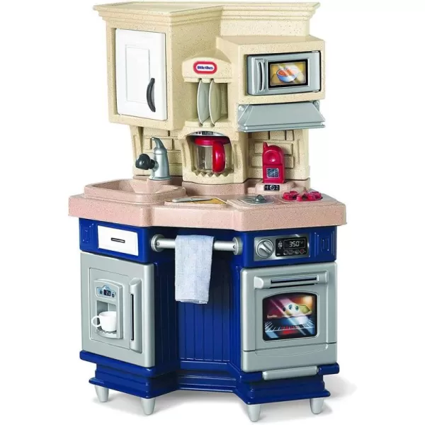 Little Tikes Super Chef Kitchen Blue ampamp Cream 1400 l x 2800 w x 4000 h inchesBlue  Cream