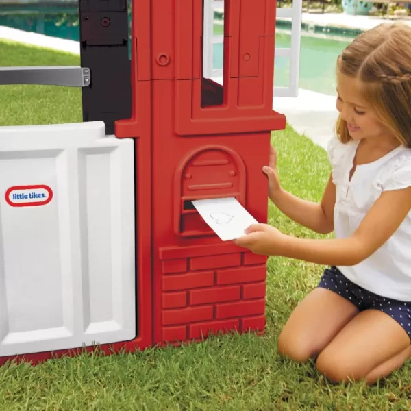 imageLittle Tikes Cape Cottage Playhouse with Working Door Windows and Shutters  Red For Kids 26 Years OldRed
