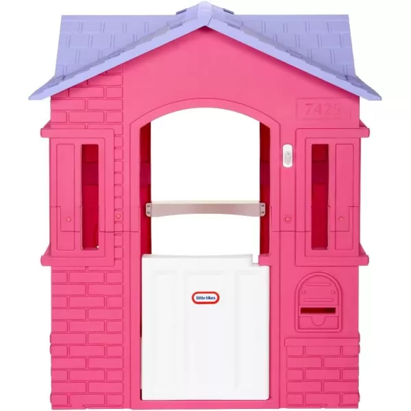 imageLittle Tikes Cape Cottage Playhouse with Working Door Windows and Shutters  Tan Toddlers Ages 2 YearsPink