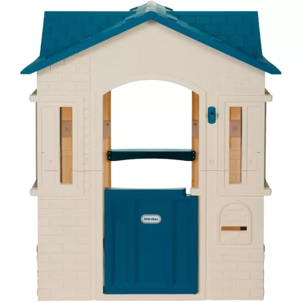 imageLittle Tikes Cape Cottage Playhouse with Working Door Windows and Shutters  Tan Toddlers Ages 2 YearsSilver  Blue  Golden