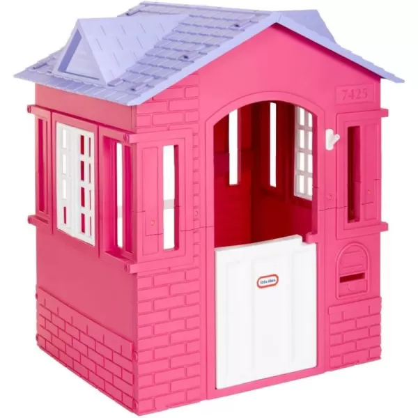 imageLittle Tikes Cape Cottage Playhouse with Working Door Windows and Shutters  Tan Toddlers Ages 2 YearsPink