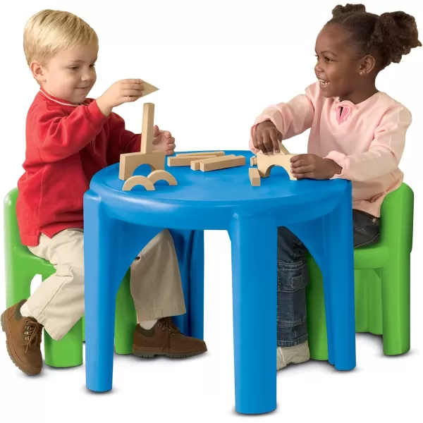 imageLittle Tikes Bright n Bold Table ampamp Chairs GreenBlue 24 x 24 x 18Blue  Green