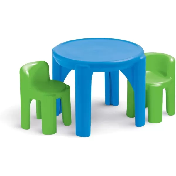 imageLittle Tikes Bright n Bold Table ampamp Chairs GreenBlue 24 x 24 x 18Blue  Green