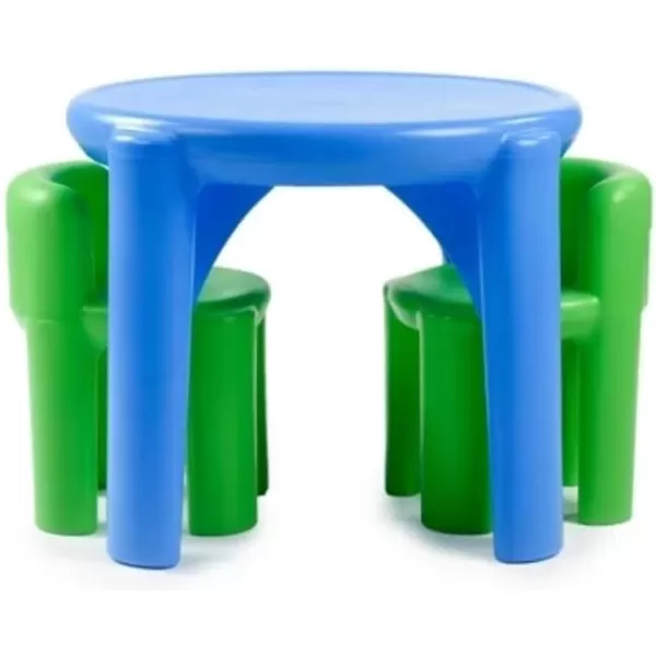 imageLittle Tikes Bright n Bold Table ampamp Chairs GreenBlue 24 x 24 x 18Blue  Green