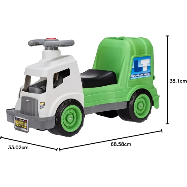 imageLittle Tikes Dirt Diggers Garbage Truck Scoot Ride On with Real Working Horn and Trash Bin for Themed Roleplay for Boys Girls Kids Toddlers Ages 2 to 5 Years LargeMulticolor