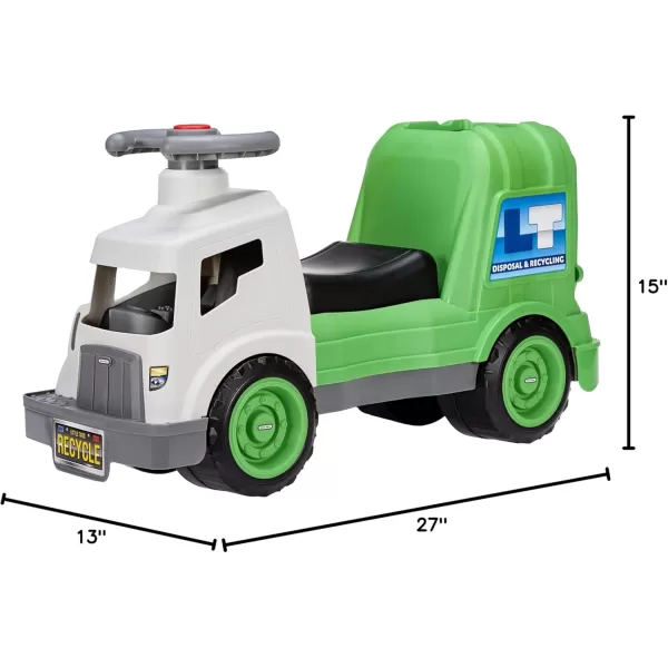 imageLittle Tikes Dirt Diggers Garbage Truck Scoot Ride On with Real Working Horn and Trash Bin for Themed Roleplay for Boys Girls Kids Toddlers Ages 2 to 5 Years LargeMulticolor