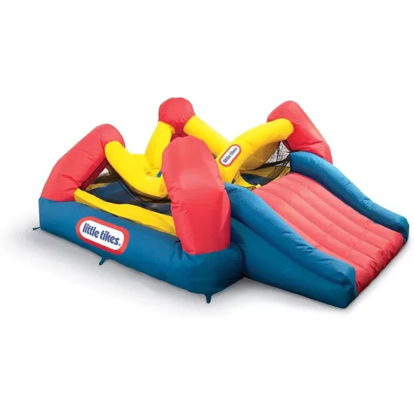 imageLittle Tikes Jump n Slide Inflatable Bouncer Includes Heavy Duty Blower With GFCI Stakes Repair Patches And Storage Bag for Kids Ages 38 YearsMulticolor