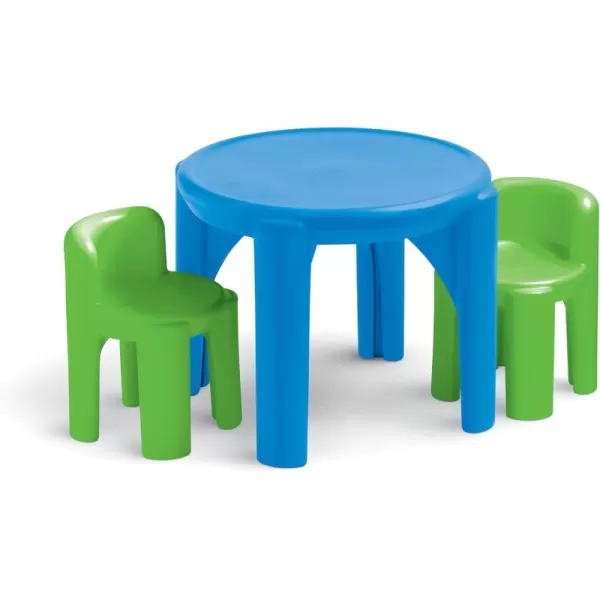 imageLittle Tikes Bright n Bold Table ampamp Chairs GreenBlue 24 x 24 x 18Blue  Green