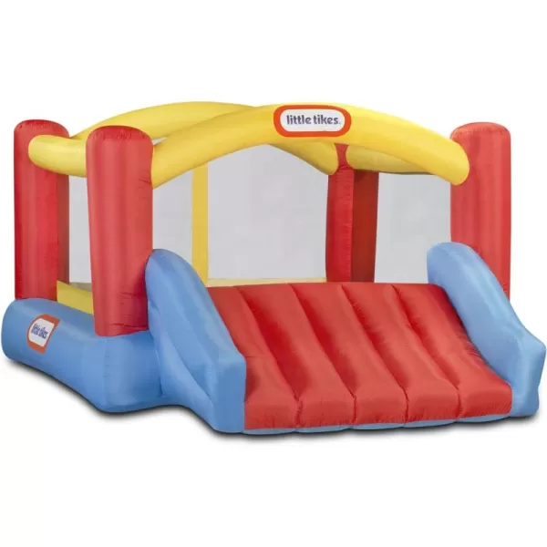 imageLittle Tikes Jump n Slide Inflatable Bouncer Includes Heavy Duty Blower With GFCI Stakes Repair Patches And Storage Bag for Kids Ages 38 YearsMulti