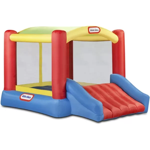 imageLittle Tikes Jump n Slide Inflatable Bouncer Includes Heavy Duty Blower With GFCI Stakes Repair Patches And Storage Bag for Kids Ages 38 YearsMulticolor