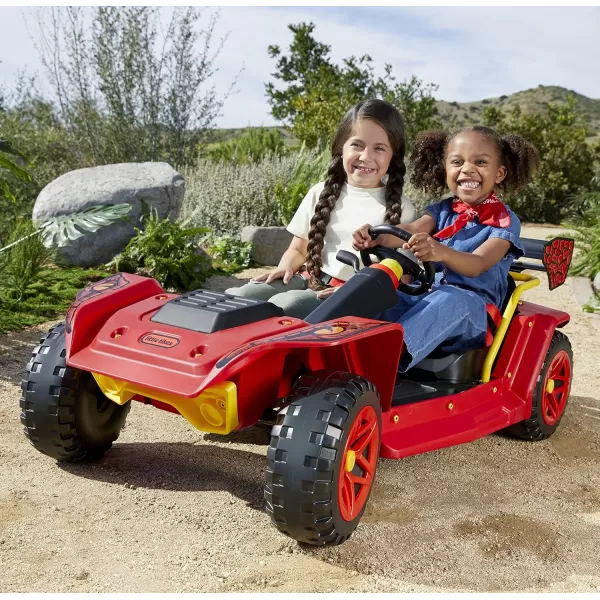 imageLittle Tikes Dino Dune Buggy 12V Electric Powered RideOn with Portable Rechargeable Battery Adjustable Seats Seatbelts for Kids Children Toddlers Girls Boys Ages 36 Years Multicolor