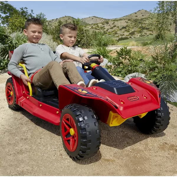 imageLittle Tikes Dino Dune Buggy 12V Electric Powered RideOn with Portable Rechargeable Battery Adjustable Seats Seatbelts for Kids Children Toddlers Girls Boys Ages 36 Years Multicolor