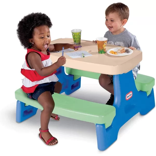 imageLittle Tikes Easy Store Jr Kid Picnic Play Table BluegreenBlue green