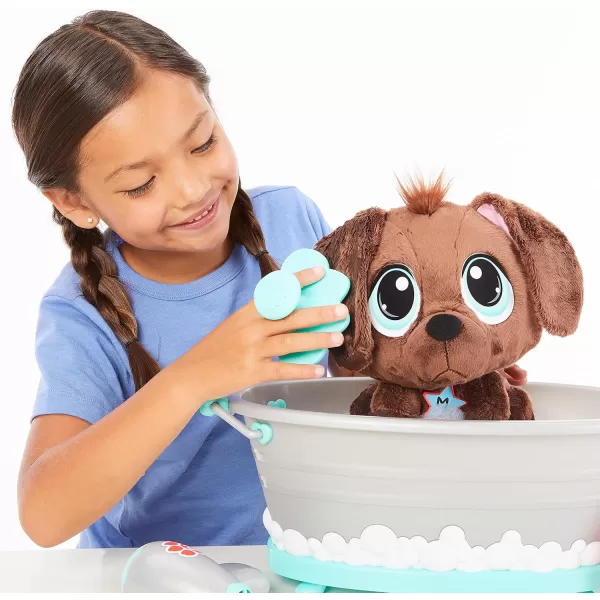 imageLittle Tikes Rescue Tales Scrub n Groom Bathtub Playset wChocolate Lab Plush Pet Toy Multicolor