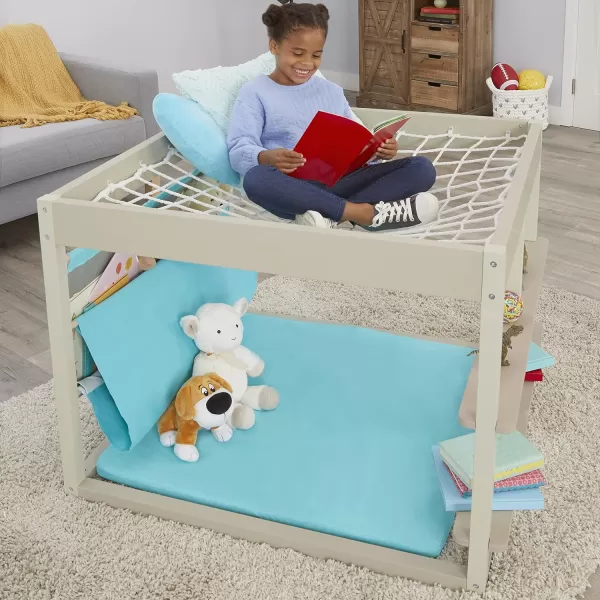 imageLittle Tikes Wood Furniture Read ampamp Dream Nap Nook Indoor Tent Playhouse for Kids