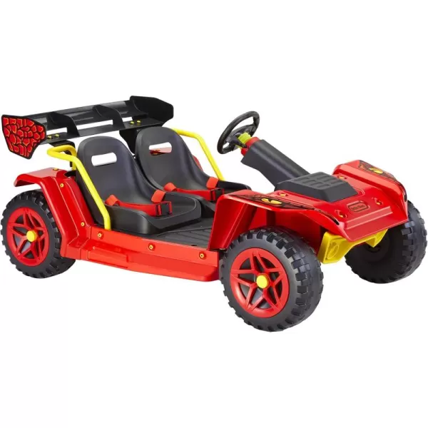 imageLittle Tikes Dino Dune Buggy 12V Electric Powered RideOn with Portable Rechargeable Battery Adjustable Seats Seatbelts for Kids Children Toddlers Girls Boys Ages 36 Years Multicolor