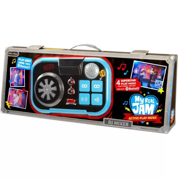 imageLittle Tikes My Real Jam DJ Table Toy DJ Mixing Table with Headphone Jack Musical Instrument w4 Play Modes Bluetooth Kids Gift Toys for Boys Girls Ages 3 4 5 Year Old Headphones Not Included