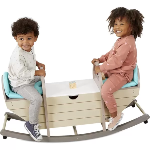 imageLittle Tikes Teeter Totter Wooden RideOn 2in1 Toy Rocker for Children and Storage Bench for Active Play for Toddlers Kids Gift Boys Girls Ages 25