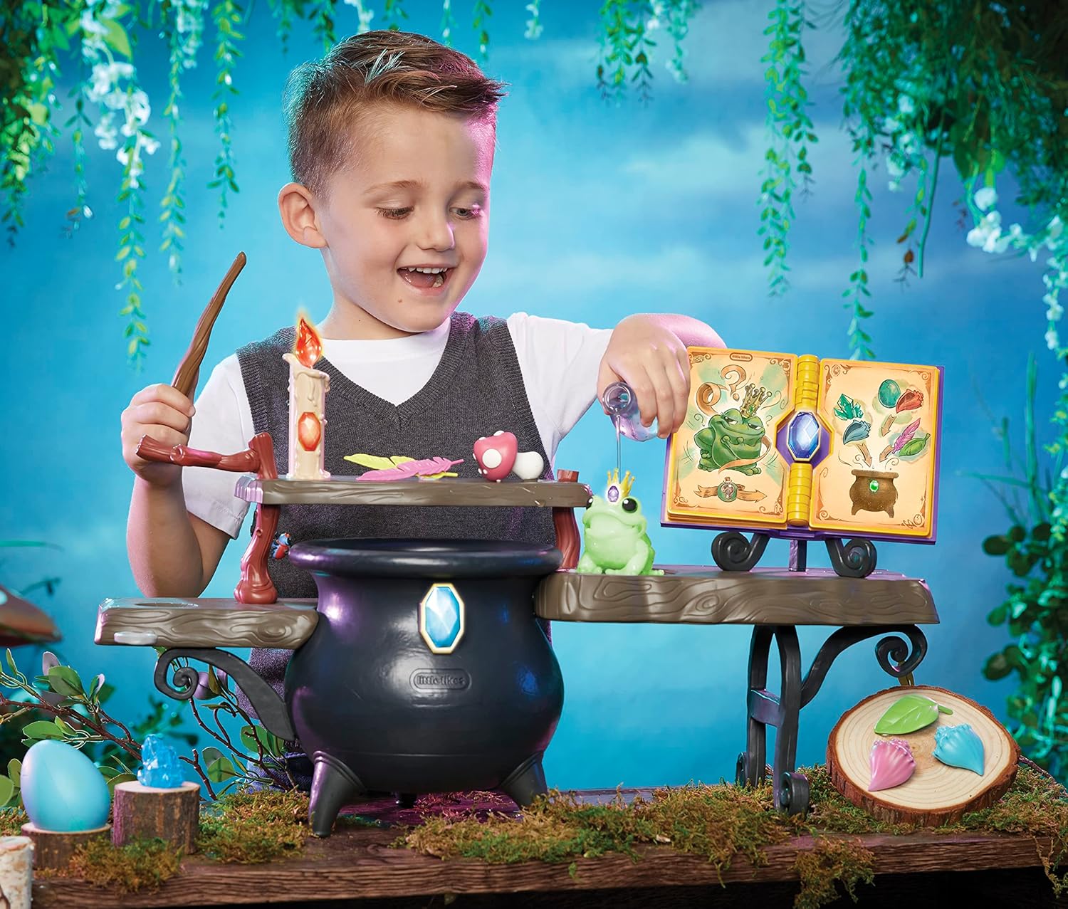 imageLittle Tikes Magic Workshop Roleplay Tabletop Play Set for Kids Boys Girls 3Multicolor