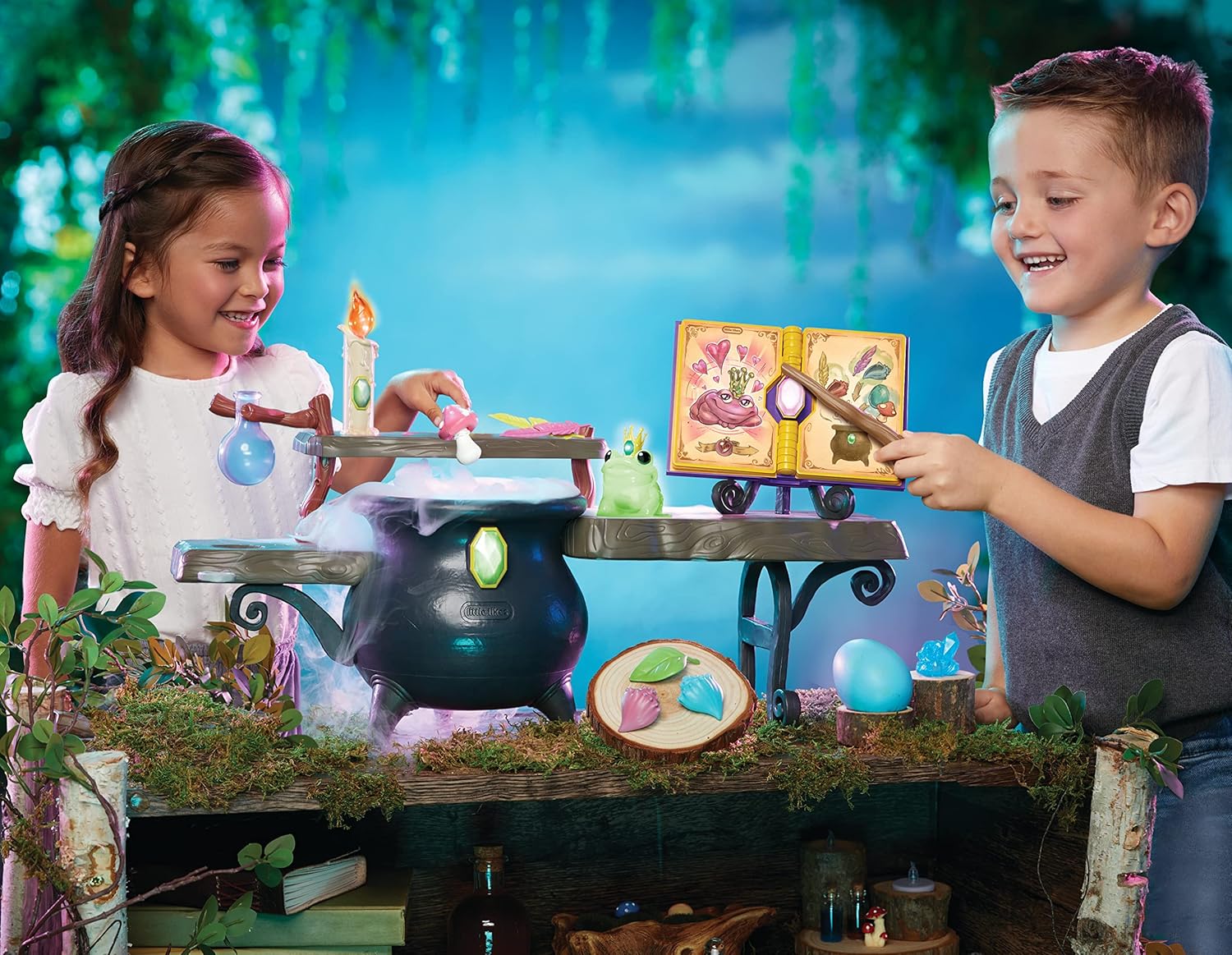 imageLittle Tikes Magic Workshop Roleplay Tabletop Play Set for Kids Boys Girls 3Multicolor