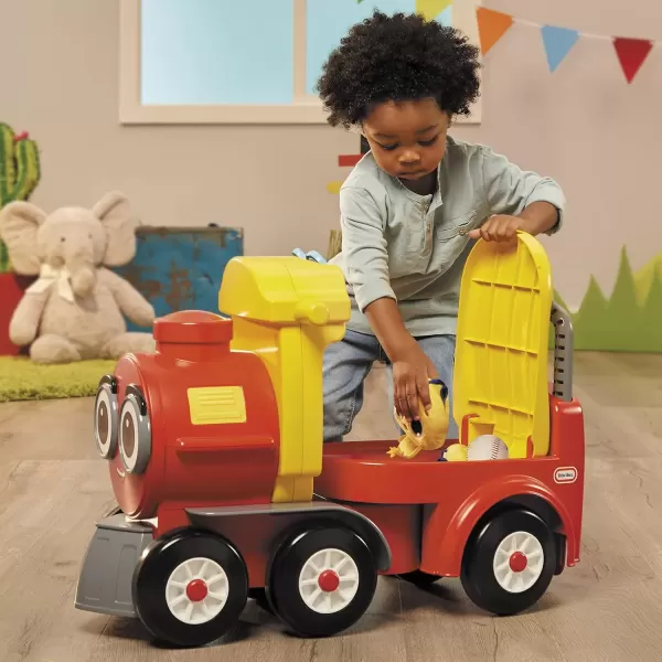 imageLittle Tikes Cozy Train Scoot RideOn with Track Under Seat Storage and Working Bell for Indoor ampamp Outdoor Train Themed Play for Preschool Kids Boys Girls Ages 15 Years