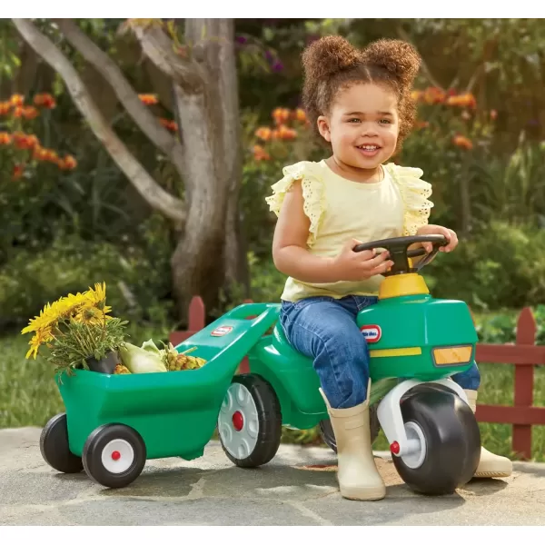 imageLittle Tikes Tractor ampamp Cart FoottoFloor RideOn for Boys and Girls Ages 15 Years