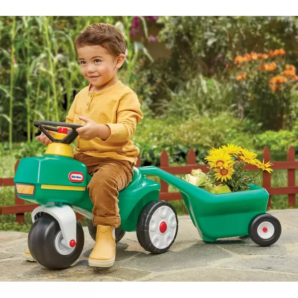 imageLittle Tikes Tractor ampamp Cart FoottoFloor RideOn for Boys and Girls Ages 15 Years