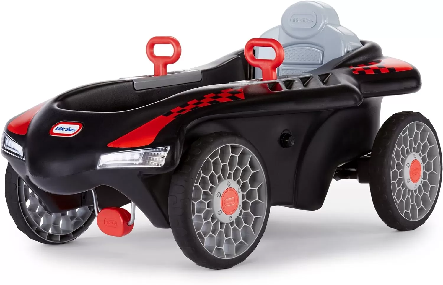 imageLittle Tikes Jett Car Racer Black Ride On Car with Adjustable Seat Back Dual Handle Rear Wheel Steering Racing Control Kid Powered Fun Great Gift for Kids Toys for Girls Boys Ages 310 YearsMulti