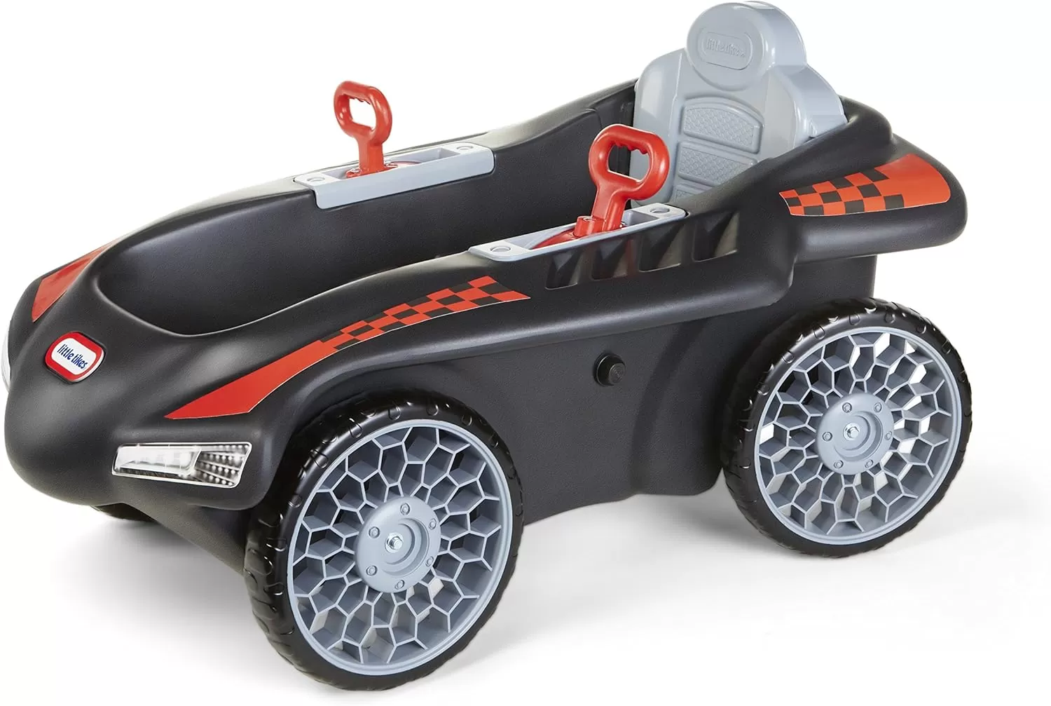 imageLittle Tikes Jett Car Racer Black Ride On Car with Adjustable Seat Back Dual Handle Rear Wheel Steering Racing Control Kid Powered Fun Great Gift for Kids Toys for Girls Boys Ages 310 YearsMulti