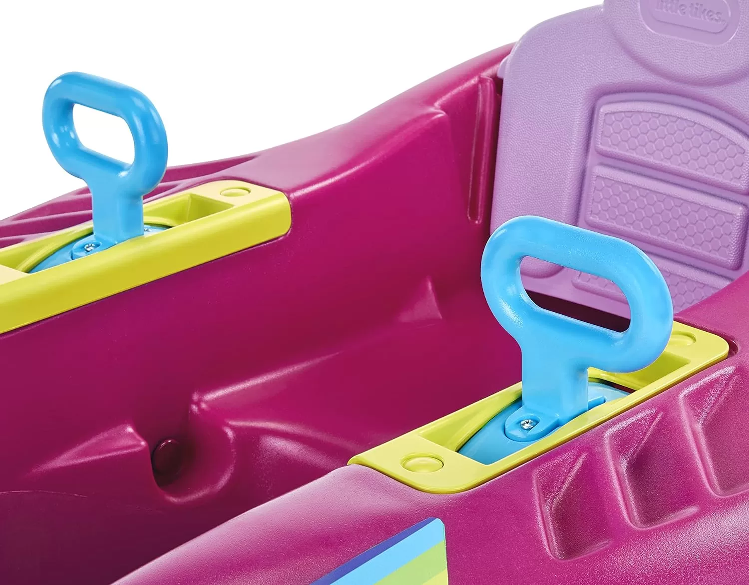 imageLittle Tikes Jett Car Racer Pink Ride On Car with Adjustable Seat Back Dual Handle Rear Wheel Steering Racing Control Kid Powered Fun Great Gift for Kids Toys for Girls Boys Ages 310 Years Large Muticolor