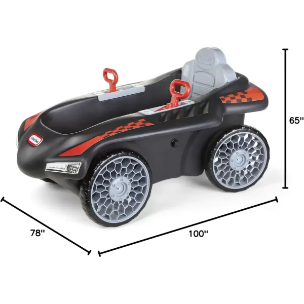 imageLittle Tikes Jett Car Racer Black Ride On Car with Adjustable Seat Back Dual Handle Rear Wheel Steering Racing Control Kid Powered Fun Great Gift for Kids Toys for Girls Boys Ages 310 YearsMulti