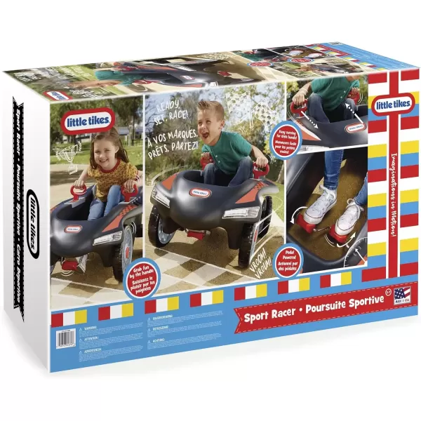 imageLittle Tikes Jett Car Racer Black Ride On Car with Adjustable Seat Back Dual Handle Rear Wheel Steering Racing Control Kid Powered Fun Great Gift for Kids Toys for Girls Boys Ages 310 YearsMulti