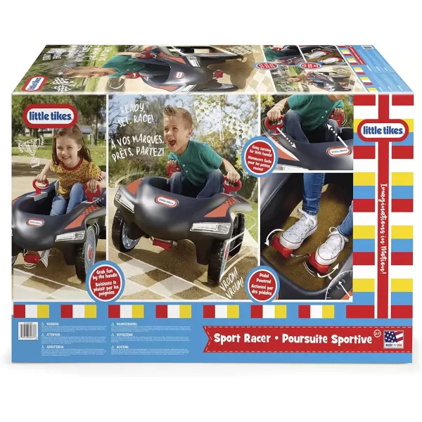imageLittle Tikes Jett Car Racer Black Ride On Car with Adjustable Seat Back Dual Handle Rear Wheel Steering Racing Control Kid Powered Fun Great Gift for Kids Toys for Girls Boys Ages 310 YearsMulti