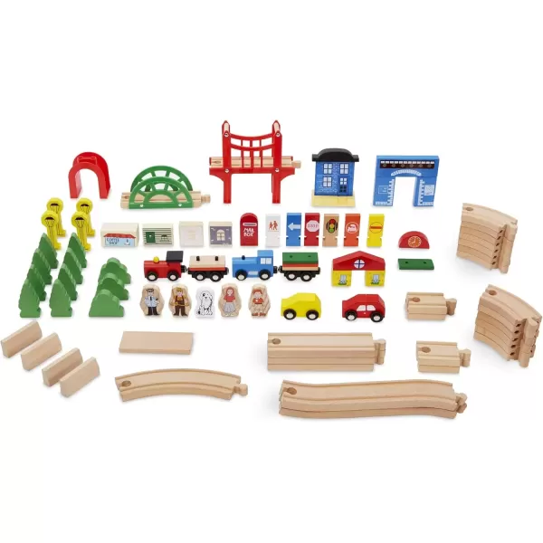 imageLittle Tikes Real Wooden Train and Kids Table Set with Over 80 Multicolor Pieces Activity Table with Storage Tracks Trains Cars and More  Train Set Table Playset for Boys and Girls 3 Years