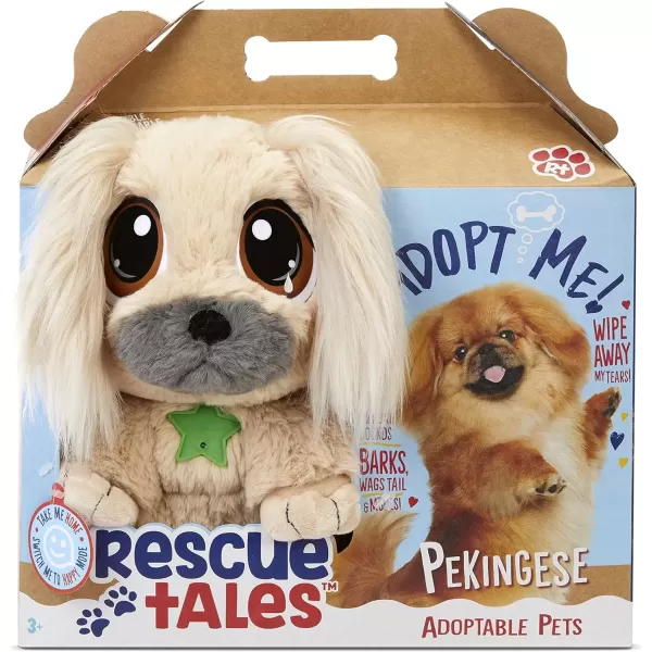 imageLittle Tikes Rescue Tales Pekingese Adoptable Pet Interactive Plush Toy Dog Stuffed Animal Wags Tail Puppy Sounds Collar Doghouse Playset Gifts for Kids Toys for Girls ampamp Boys Ages 3 4 5 Year