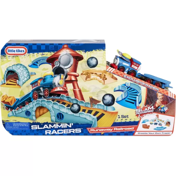 imageLittle Tikes Slammin Racers Runaway Railroad Set ampamp Train with Sounds