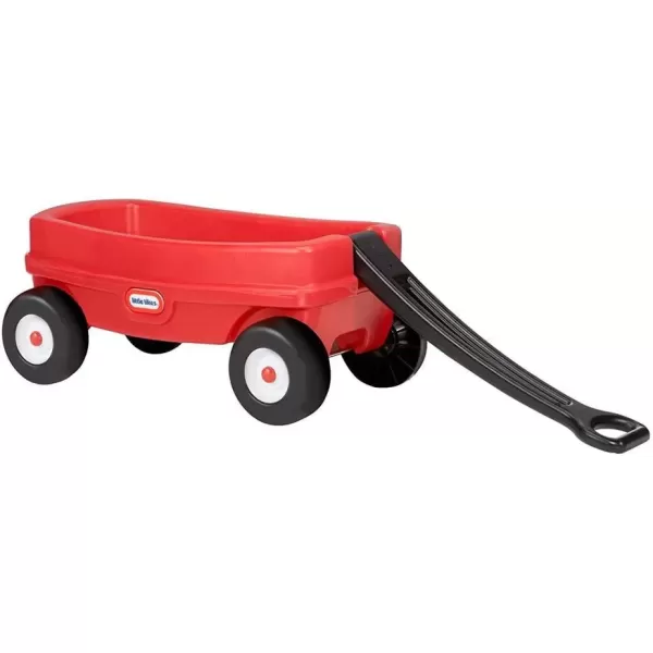 imageLittle Tikes Lil Wagon  Red And Black Indoor and Outdoor Play Easy Assembly Made Of Tough Plastic Inside and Out Handle Folds For Easy Storage  Kids 18Red