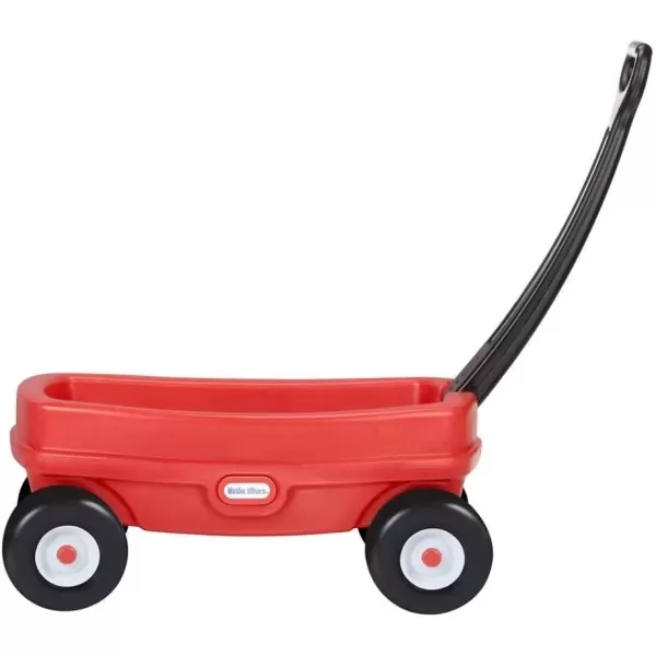 imageLittle Tikes Lil Wagon  Red And Black Indoor and Outdoor Play Easy Assembly Made Of Tough Plastic Inside and Out Handle Folds For Easy Storage  Kids 18Red