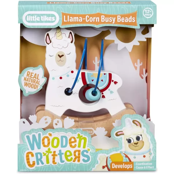 imageLittle Tikes Wooden Critters LlamaCorn Busy Beads Maze Developmental Toy