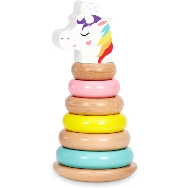 imageLittle Tikes Wooden Critters Unicorn Shape Stacker Developmental ToyWooden Critters Shape Stacker unicorn