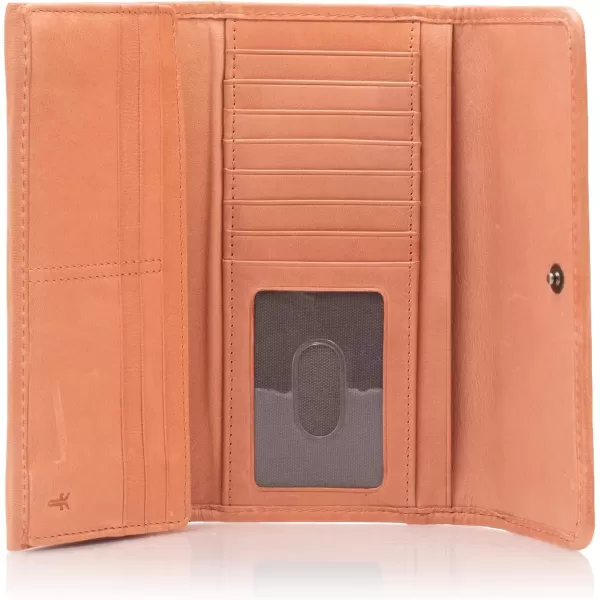 FRYE Melissa Continental Snap Leather Wallet