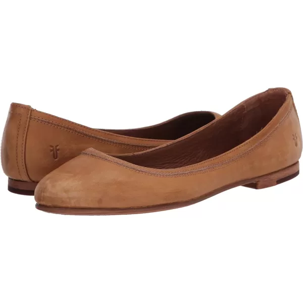 Frye Carson Ballet Flats for Women Featuring Premium Tumbled Leather with Leather Lining and Leather Outsole – 3/8" Heel